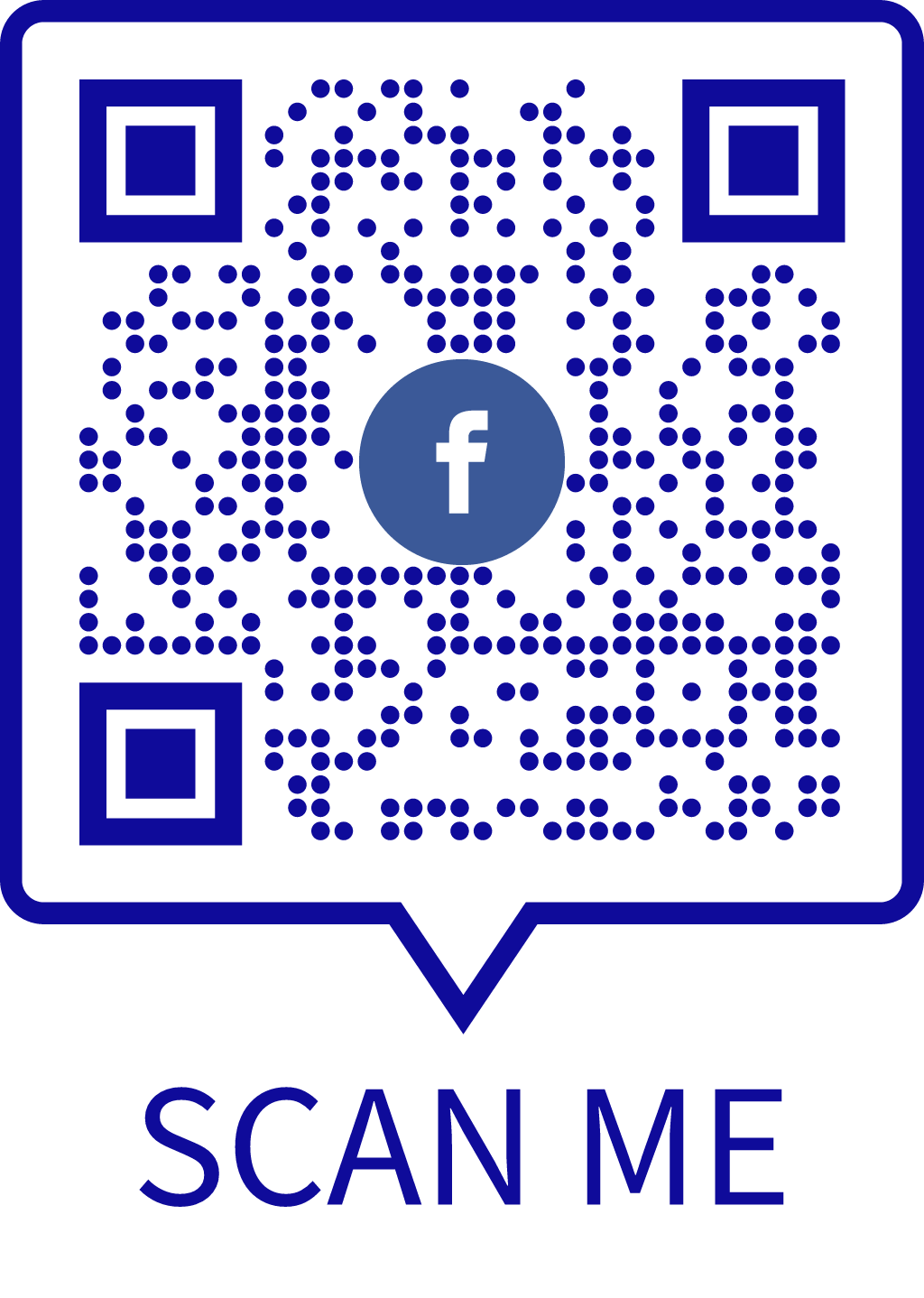 Facebook QR code supplied by the salon