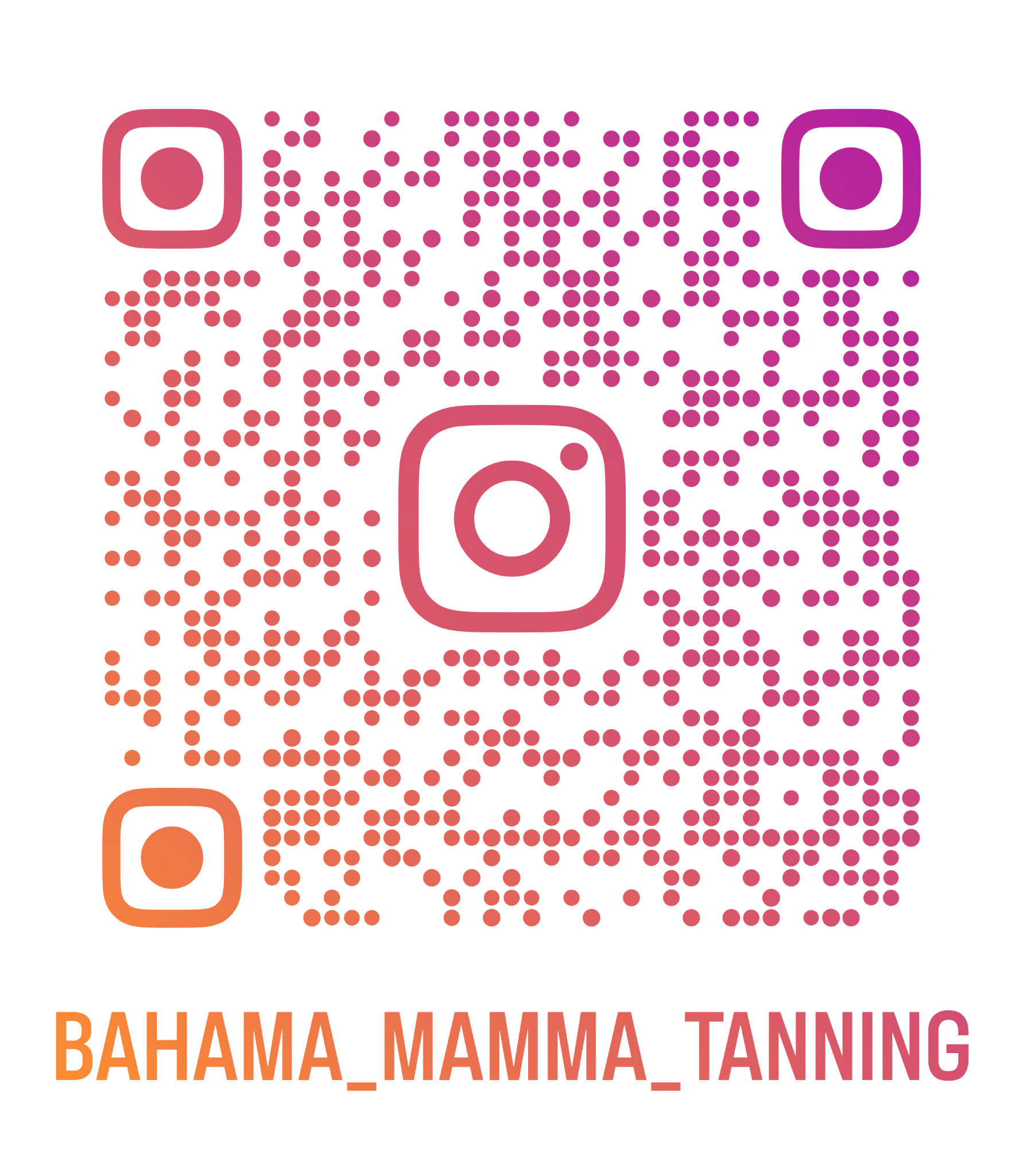 Instagram QR code supplied by the salon